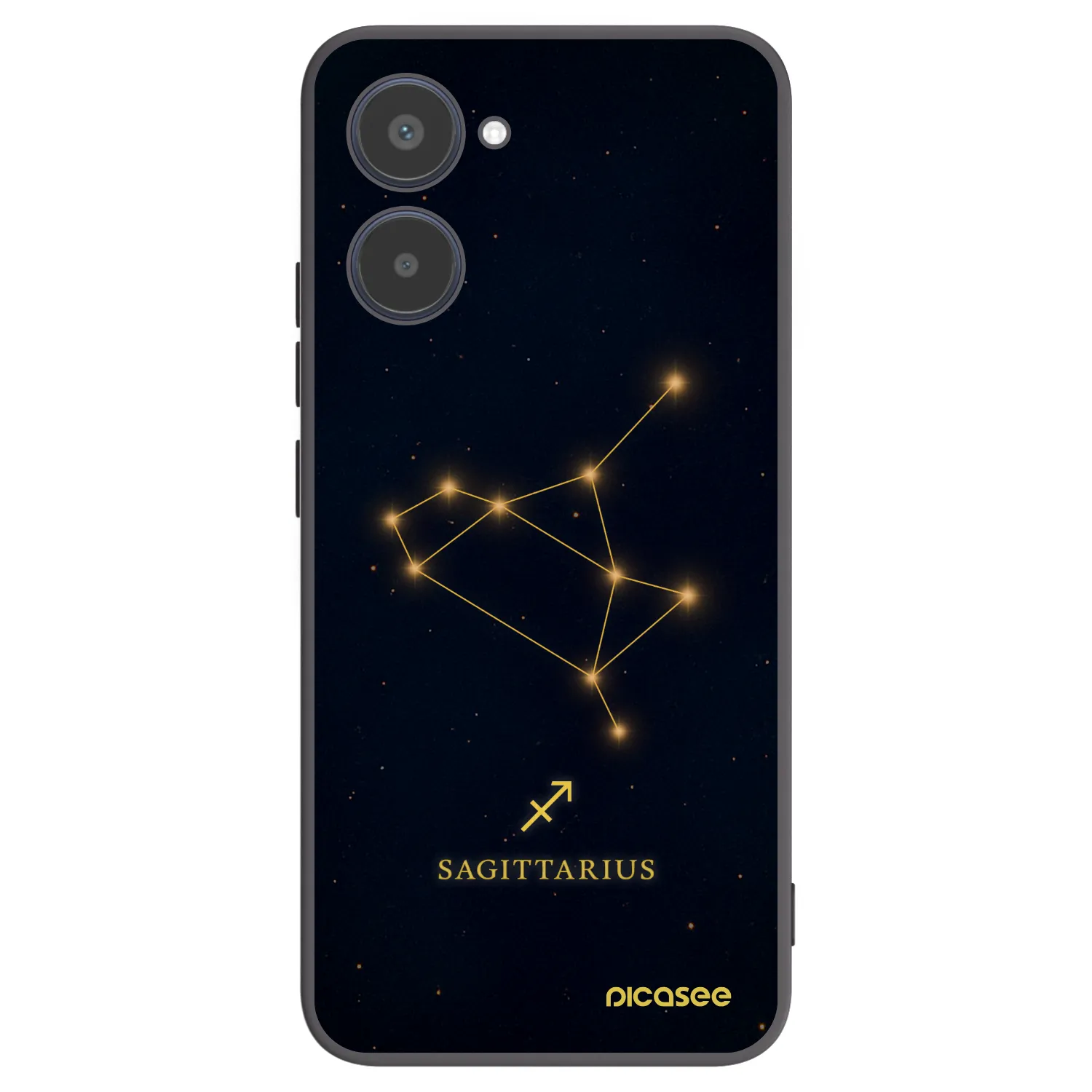 Picasee silikónový čierny obal pre Realme 10 4G - SAGITTARIUS