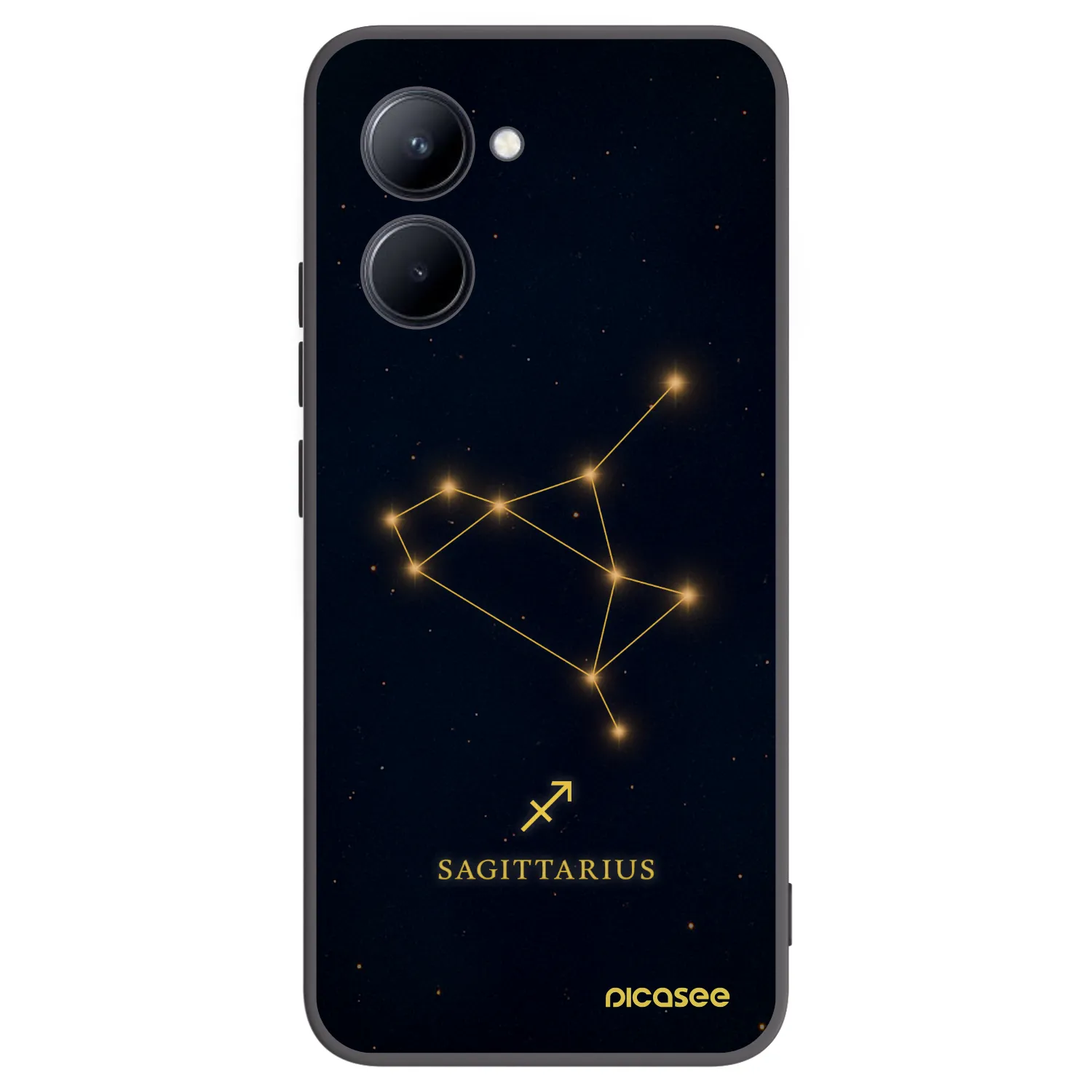Picasee silikónový čierny obal pre Realme C33 (2023) - SAGITTARIUS