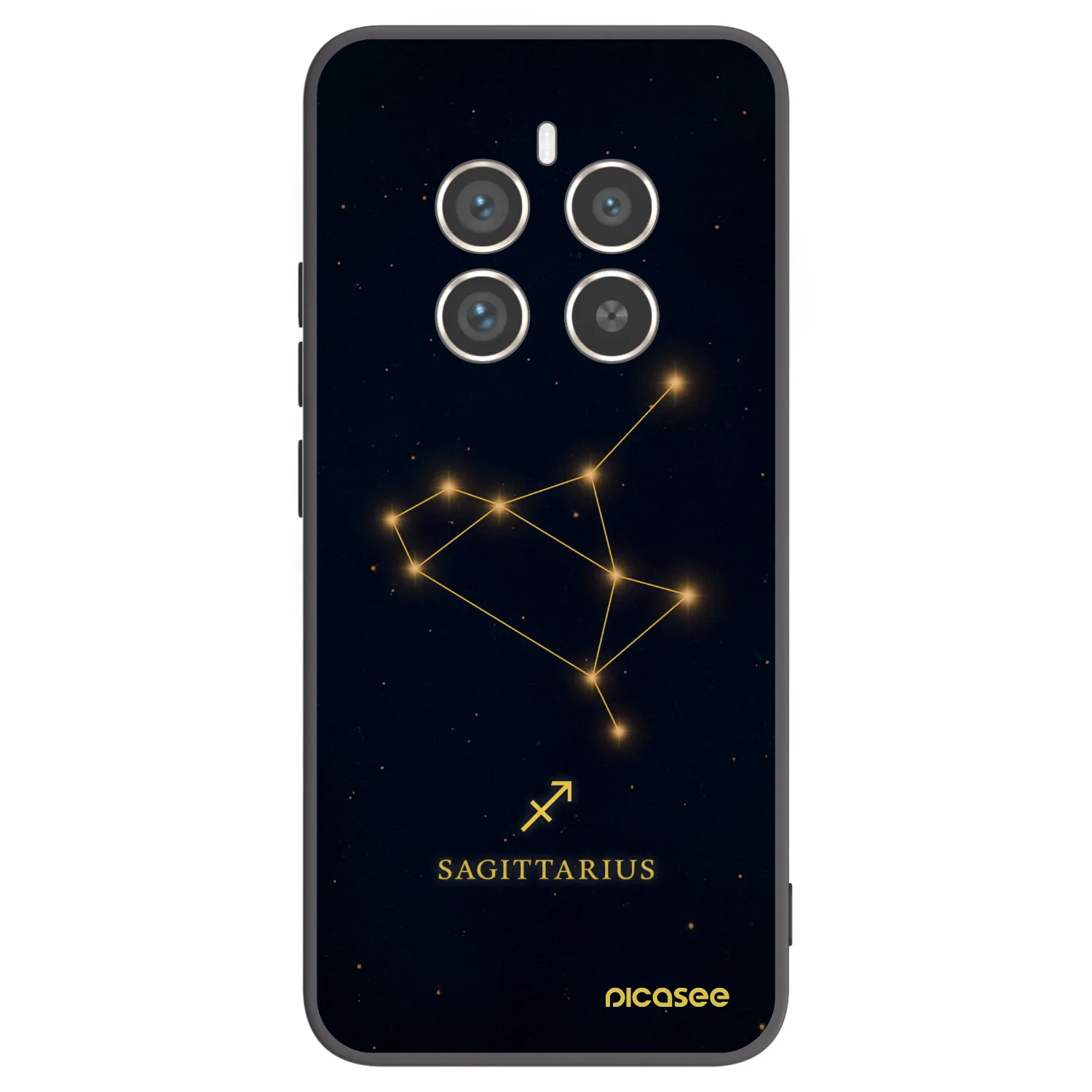 Picasee silikónový čierny obal pre Realme 12 Pro 5G - SAGITTARIUS