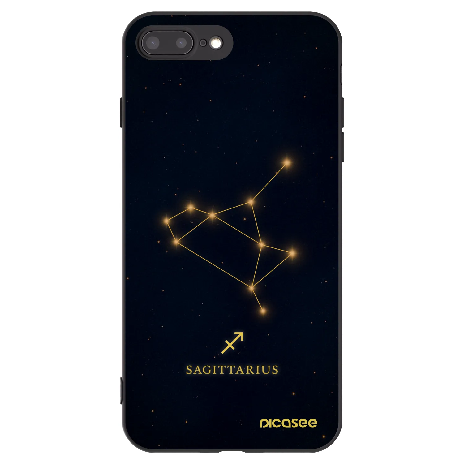 Picasee silikónový čierny obal pre Apple iPhone 7 Plus - SAGITTARIUS