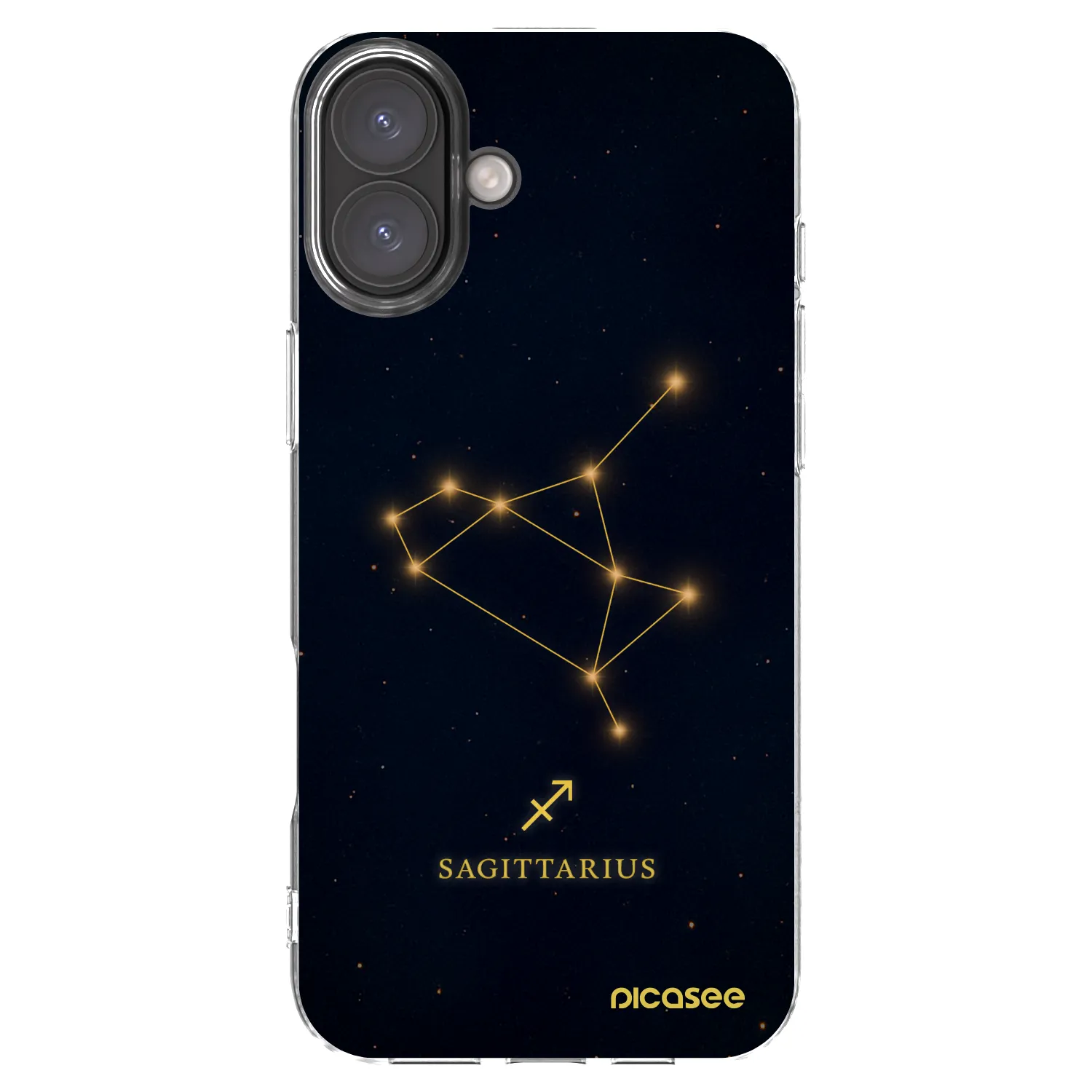 Picasee silikónový prehľadný obal pre Apple iPhone 16 Plus - SAGITTARIUS