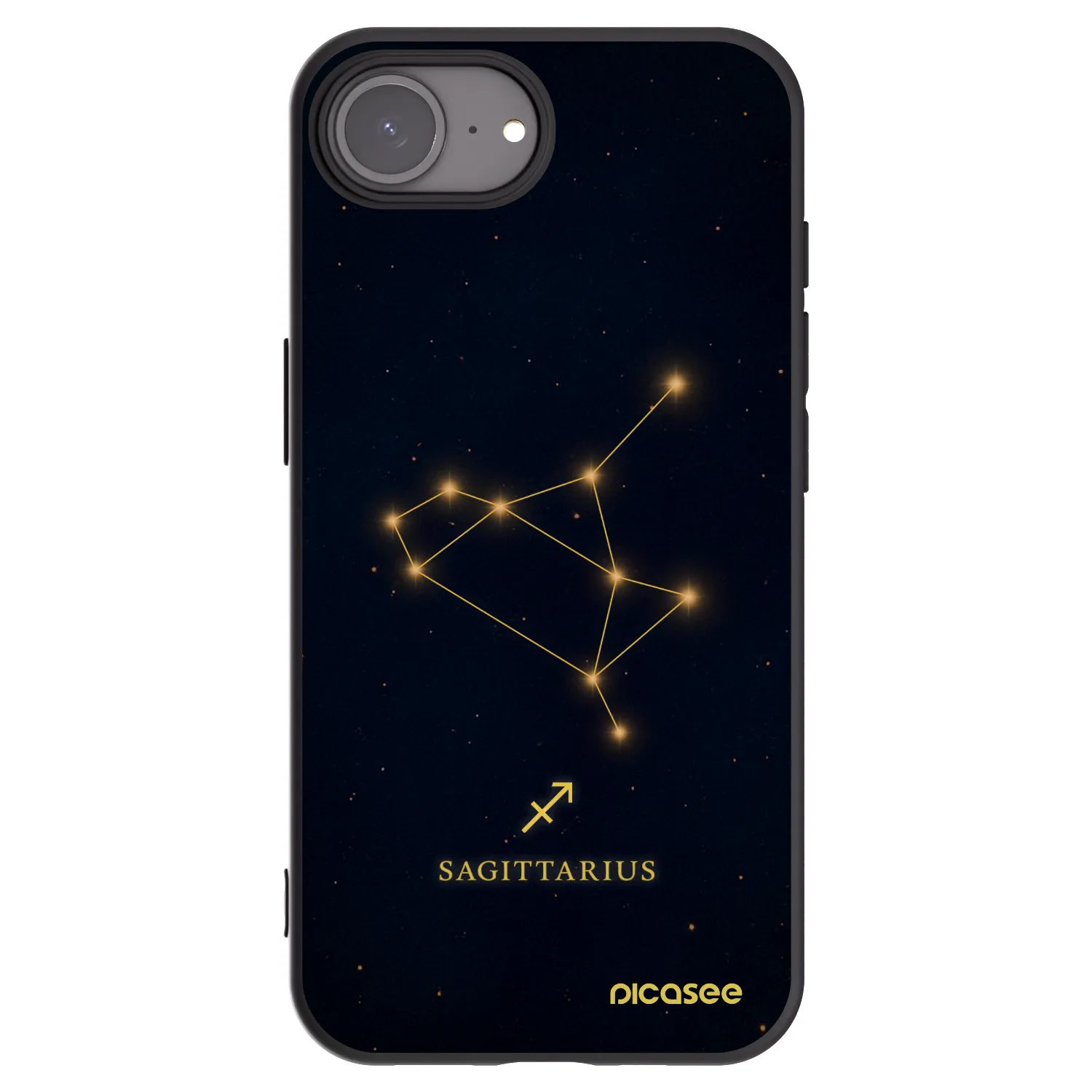 Picasee silikónový čierny obal pre Apple iPhone 16e - SAGITTARIUS
