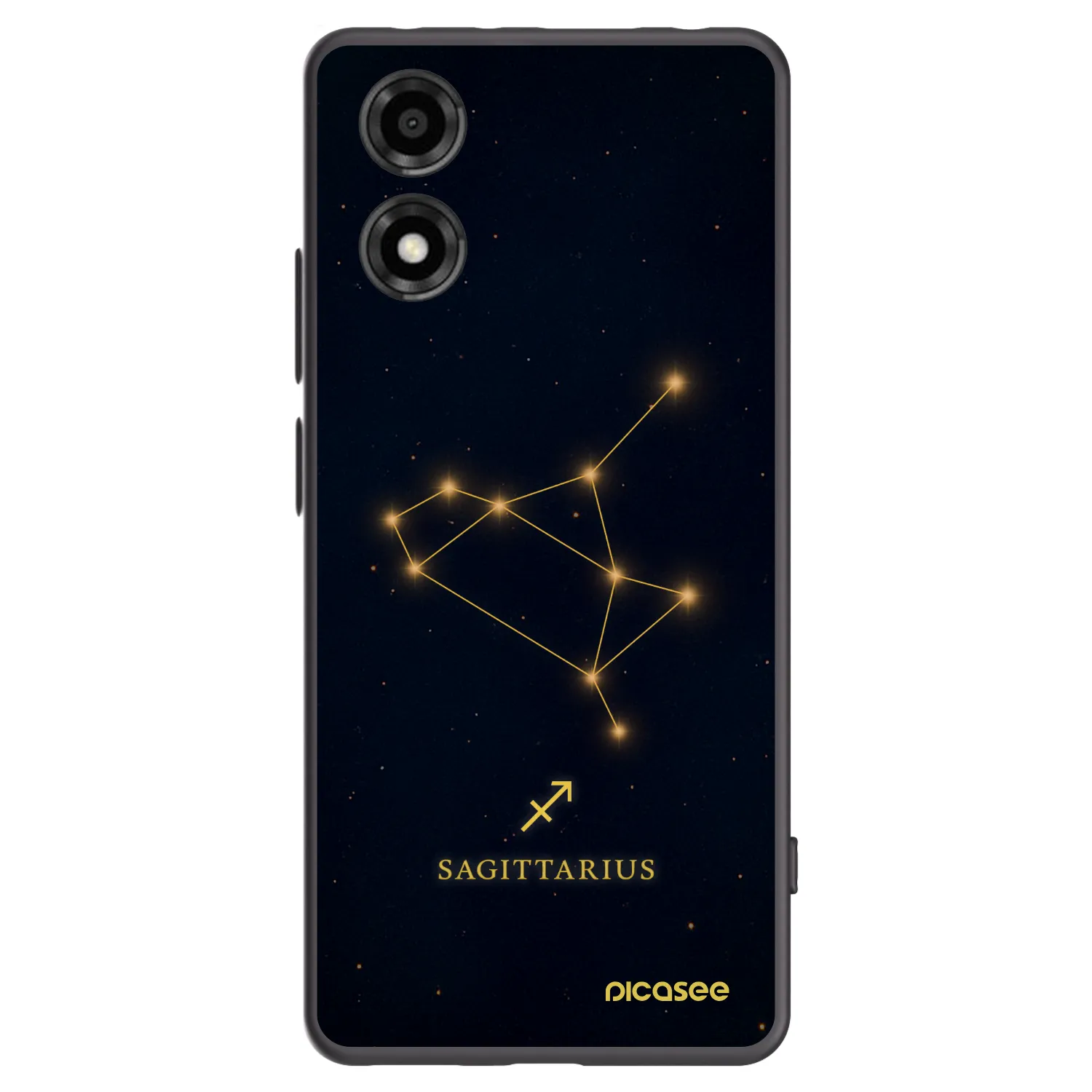 Picasee silikónový čierny obal pre Motorola Moto E14 - SAGITTARIUS