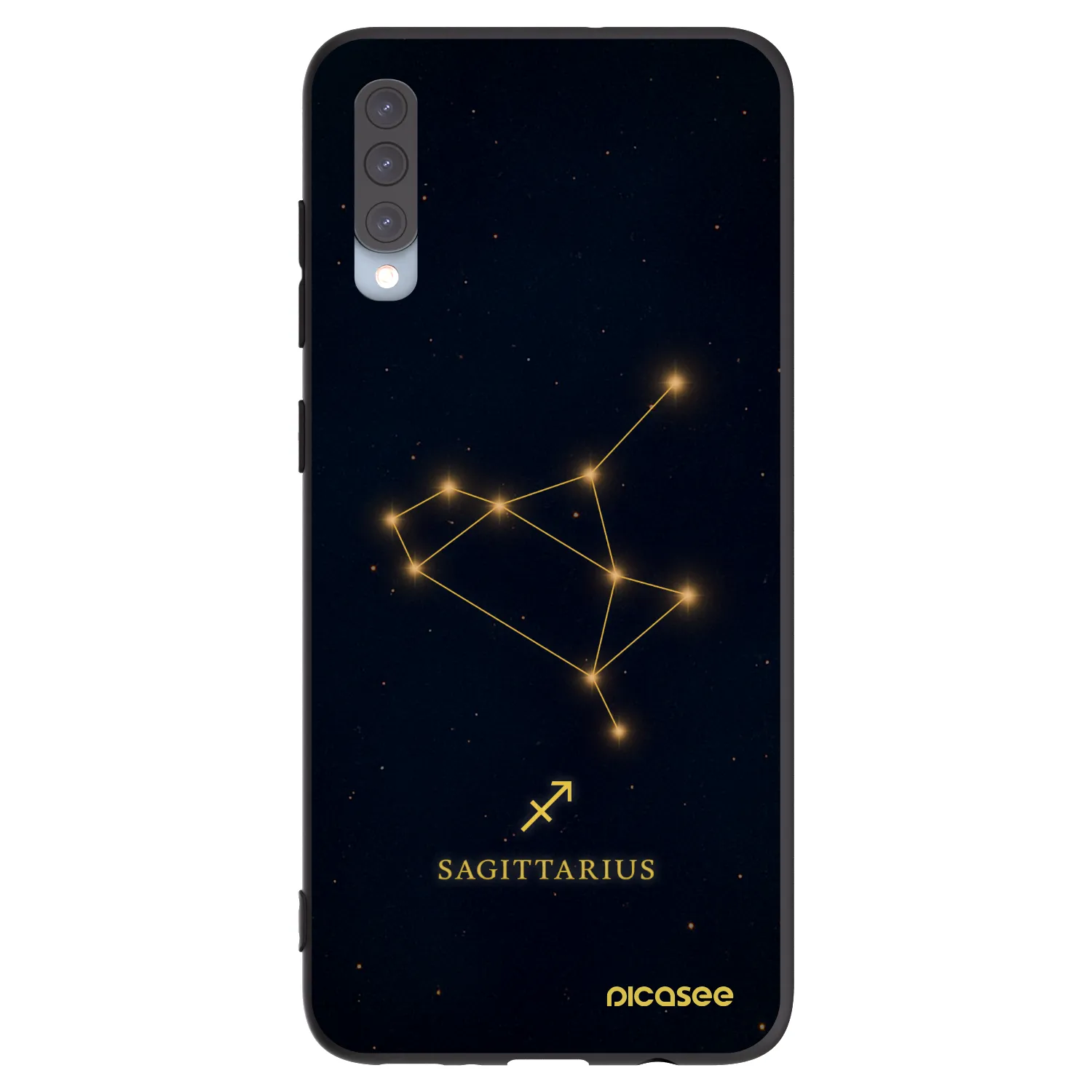 Picasee silikónový čierny obal pre Samsung Galaxy A70 A705F - SAGITTARIUS