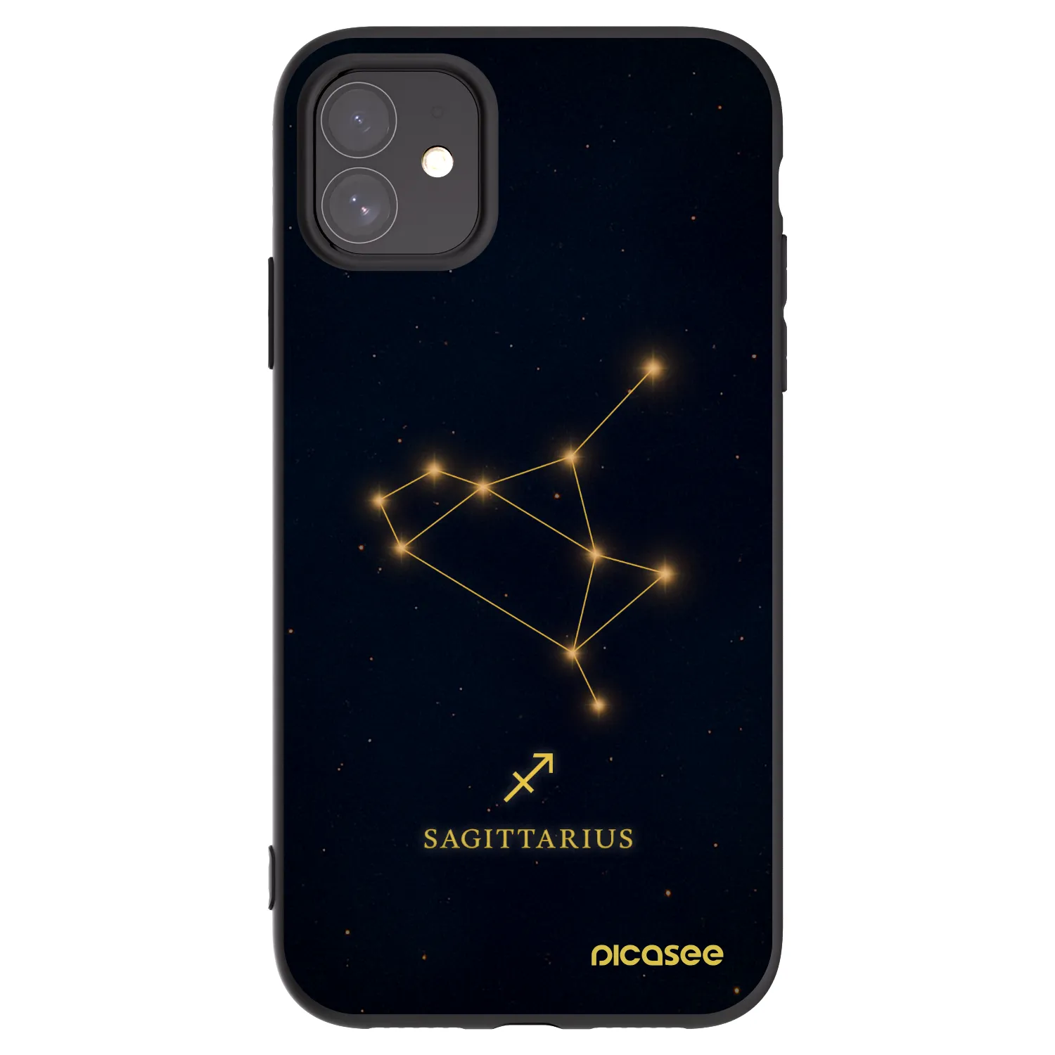 Picasee silikónový čierny obal pre Apple iPhone 11 - SAGITTARIUS
