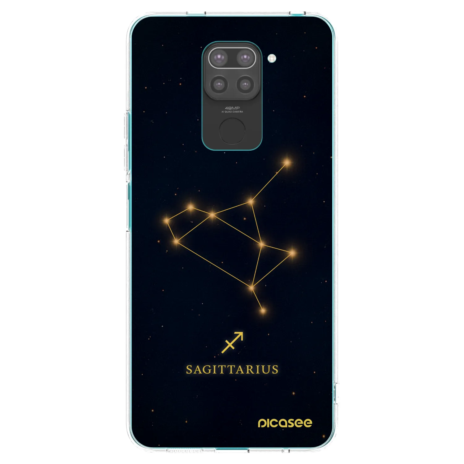 Picasee silikónový čierny obal pre Xiaomi Redmi Note 9 - SAGITTARIUS