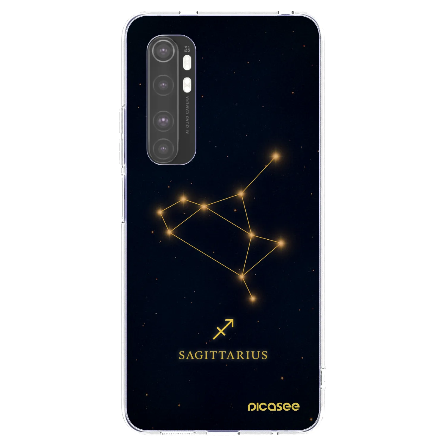 Picasee silikónový prehľadný obal pre Xiaomi Mi Note 10 Lite - SAGITTARIUS