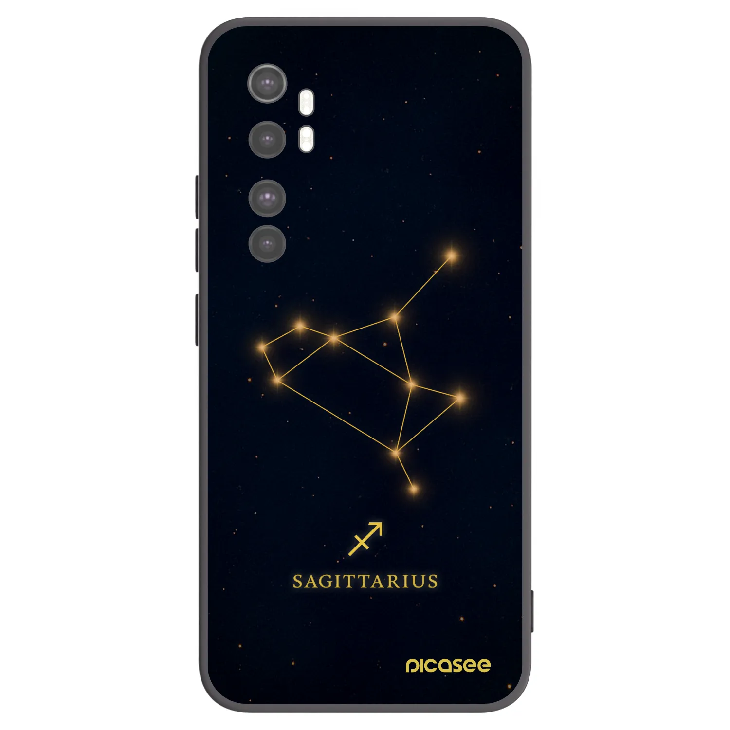Picasee silikónový čierny obal pre Xiaomi Mi Note 10 Lite - SAGITTARIUS