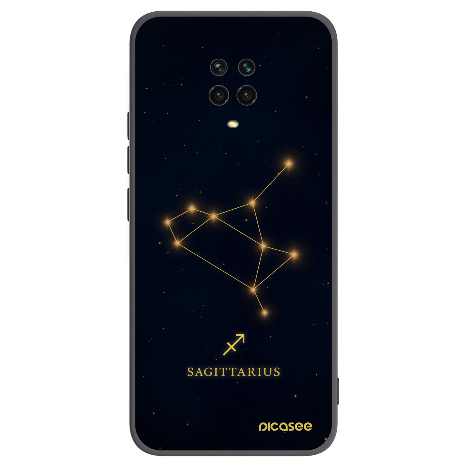 Picasee silikónový čierny obal pre Xiaomi Redmi Note 9S - SAGITTARIUS