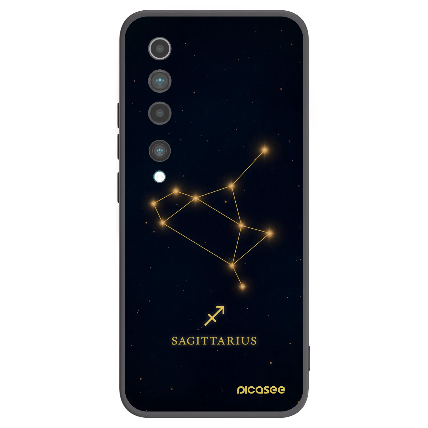 Picasee silikónový čierny obal pre Xiaomi Mi 10 - SAGITTARIUS