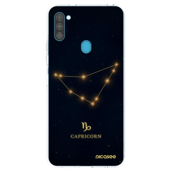 Picasee silikónový prehľadný obal pre Samsung Galaxy M11 - CAPRICORN