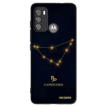 Picasee silikónový čierny obal pre Motorola Moto G60 - CAPRICORN