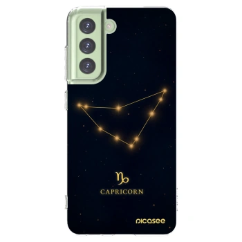 Picasee silikónový prehľadný obal pre Samsung Galaxy S21 FE 5G - CAPRICORN