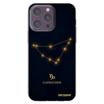 Picasee silikónový prehľadný obal pre Apple iPhone 14 Pro Max - CAPRICORN