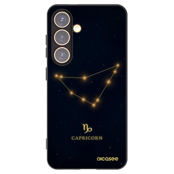 Picasee silikónový čierny obal pre Samsung Galaxy S24 S921B 5G - CAPRICORN