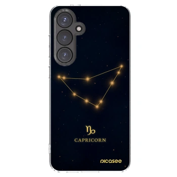 Picasee silikónový prehľadný obal pre Samsung Galaxy S24 FE S721B - CAPRICORN