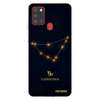 Picasee silikónový prehľadný obal pre Samsung Galaxy A21s - CAPRICORN
