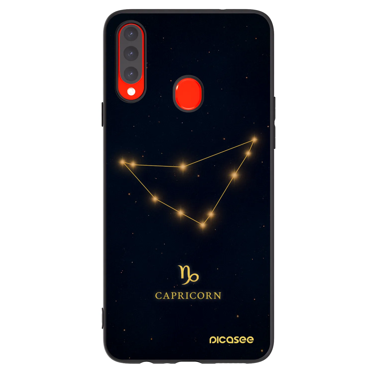 Picasee silikónový čierny obal pre Samsung Galaxy A20s - CAPRICORN