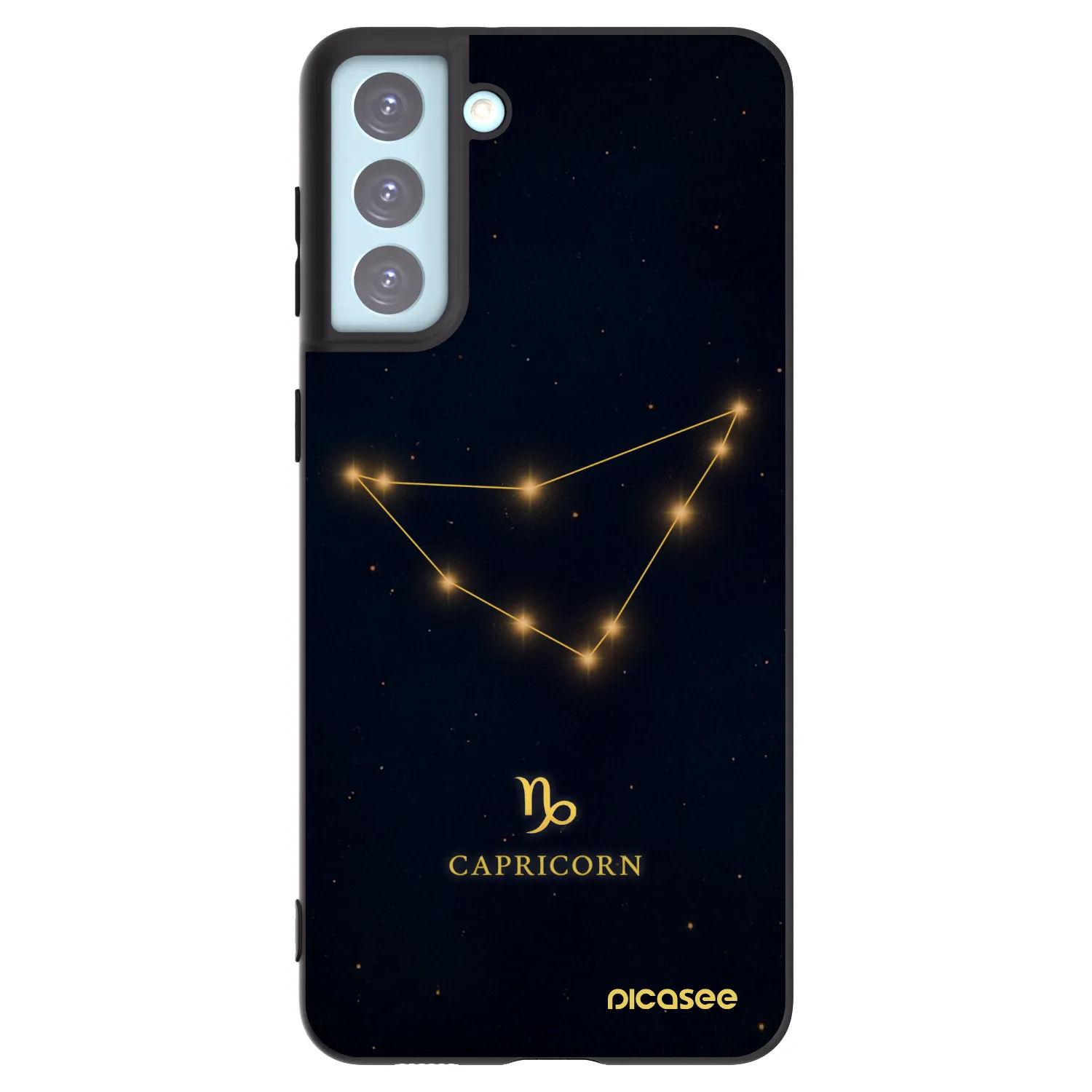 Picasee silikónový čierny obal pre Samsung Galaxy S21+ 5G G996F - CAPRICORN
