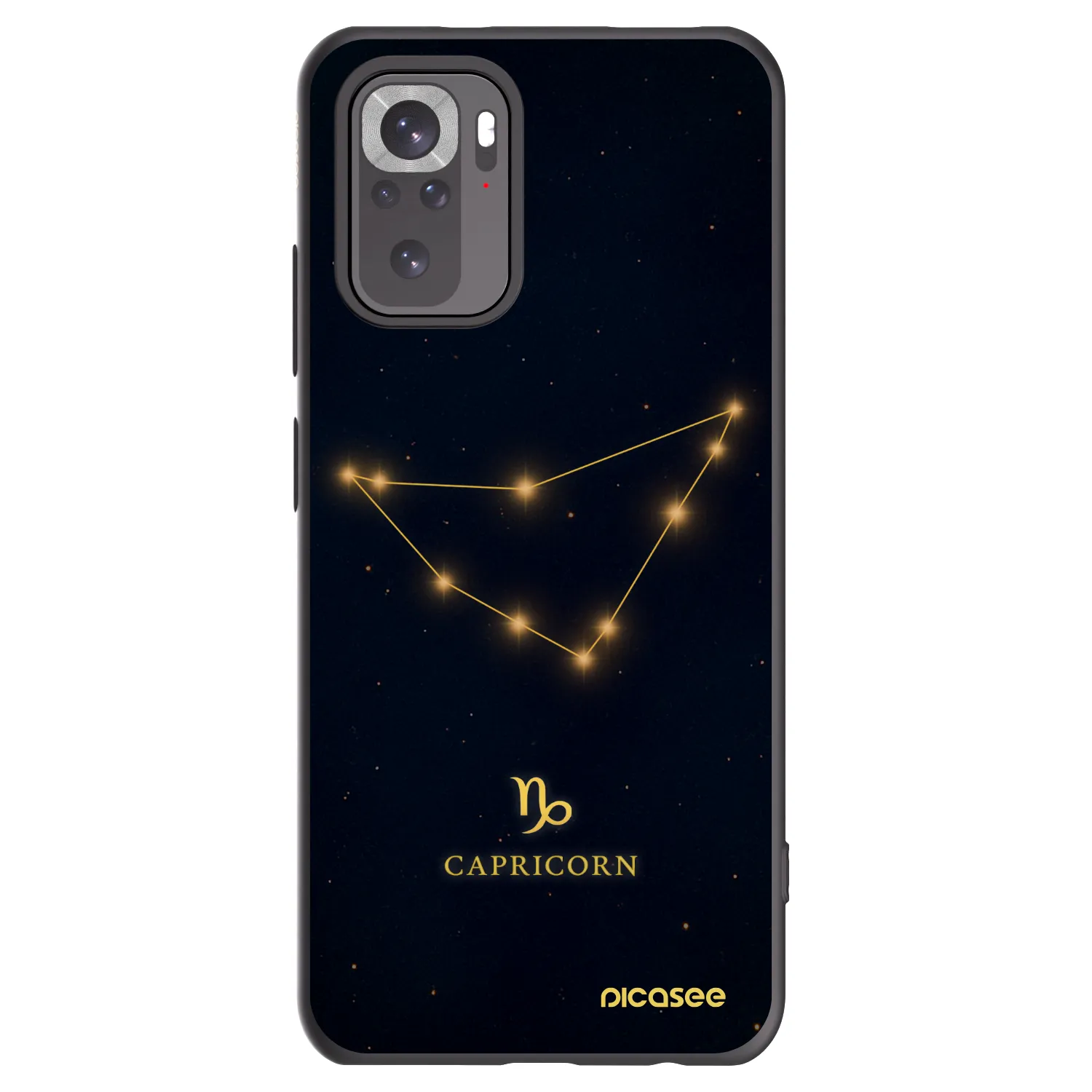Picasee silikónový čierny obal pre Xiaomi Redmi Note 10 - CAPRICORN