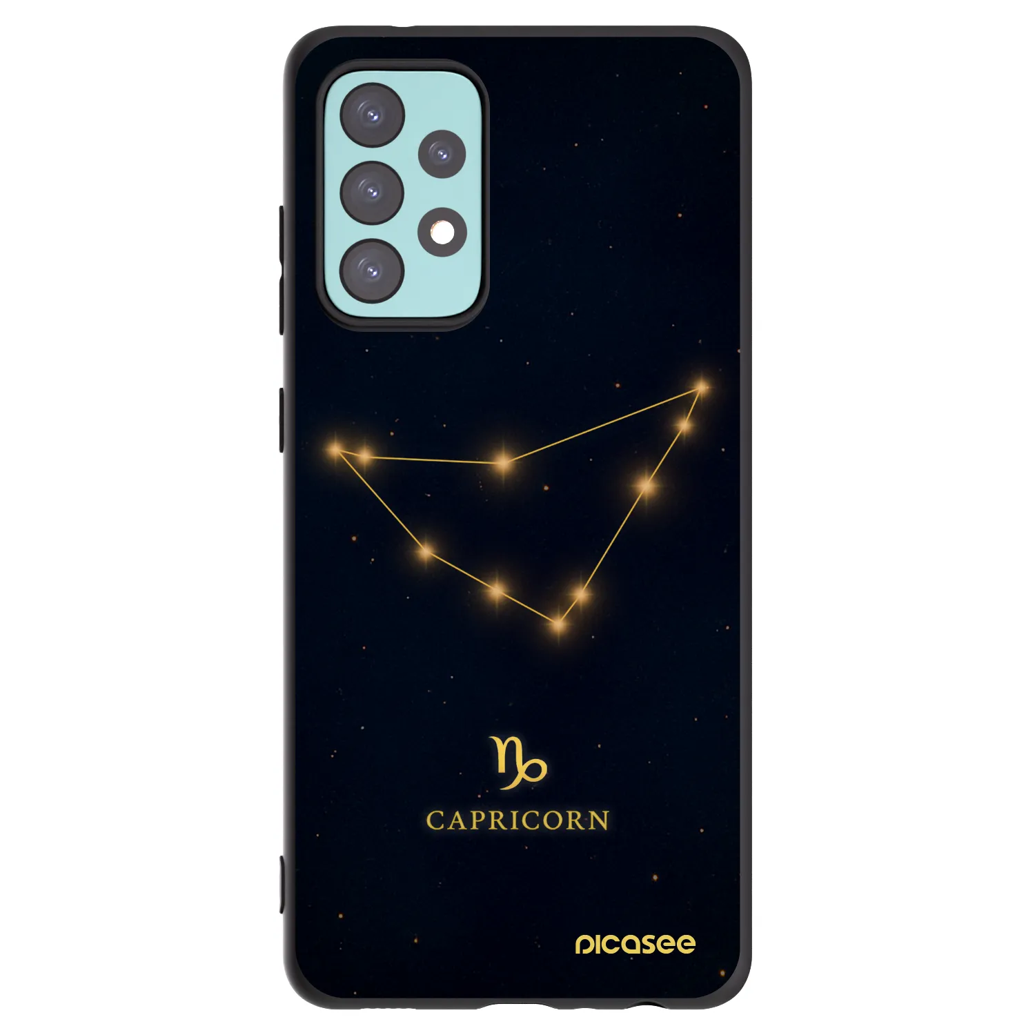 Picasee silikónový čierny obal pre Samsung Galaxy A72 A725F - CAPRICORN