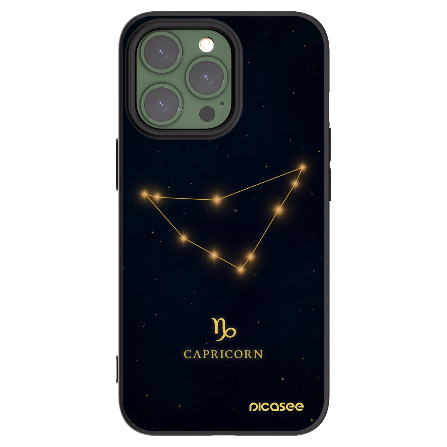 Picasee silikónový čierny obal pre Apple iPhone 13 Pro - CAPRICORN