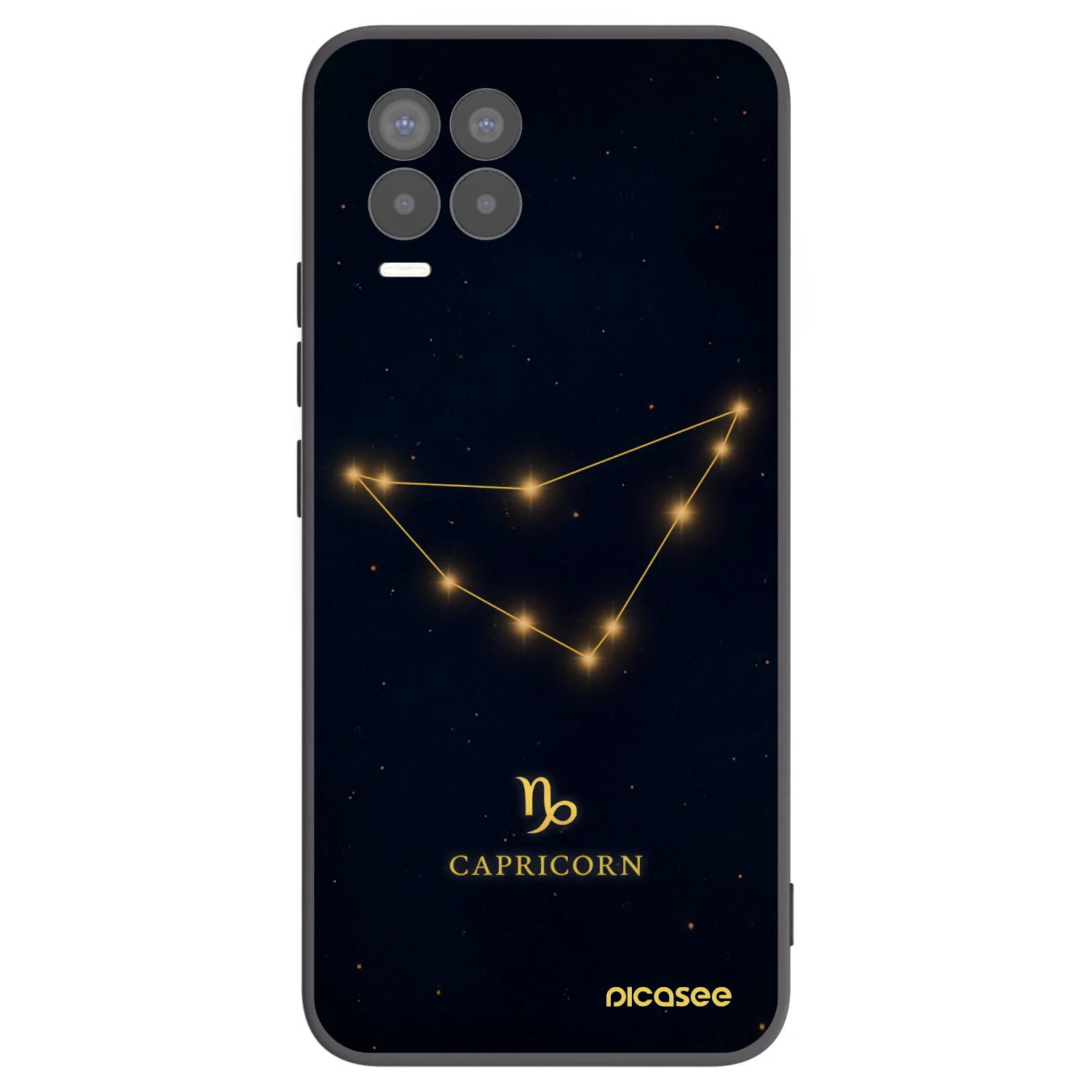 Picasee silikónový čierny obal pre Realme 8 4G - CAPRICORN