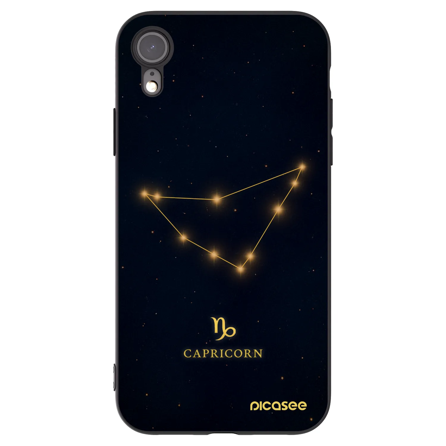 Picasee silikónový čierny obal pre Apple iPhone XR - CAPRICORN