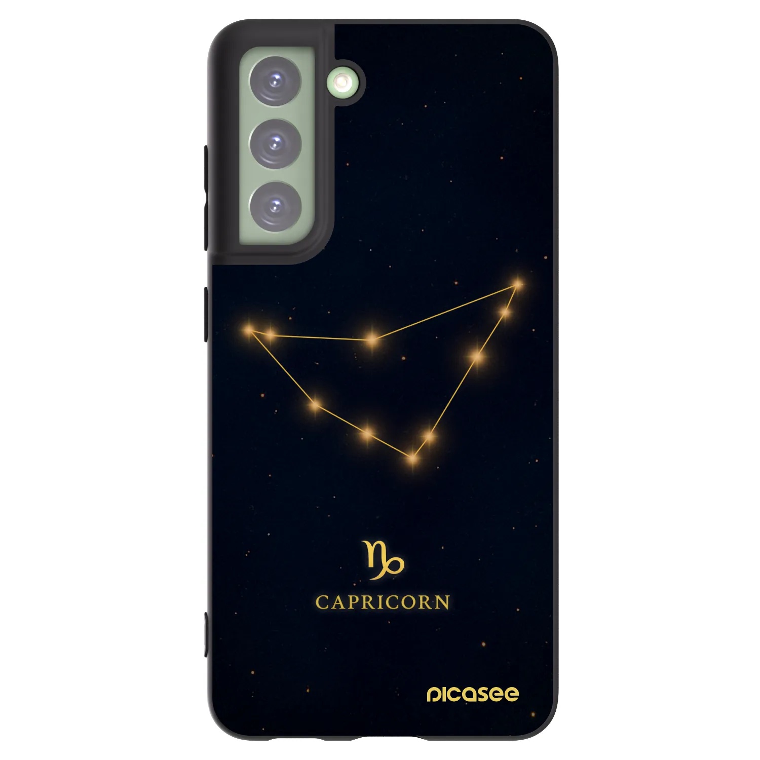 Picasee silikónový čierny obal pre Samsung Galaxy S21 FE 5G - CAPRICORN