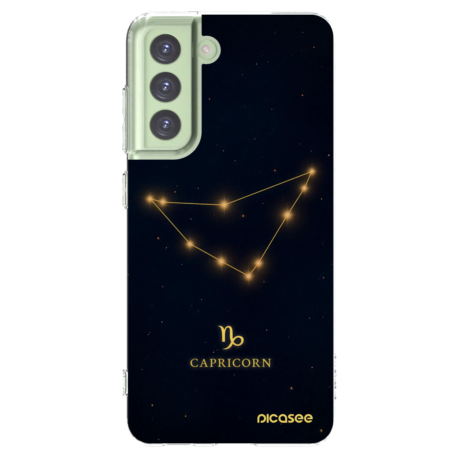 Picasee silikónový prehľadný obal pre Samsung Galaxy S21 FE 5G - CAPRICORN