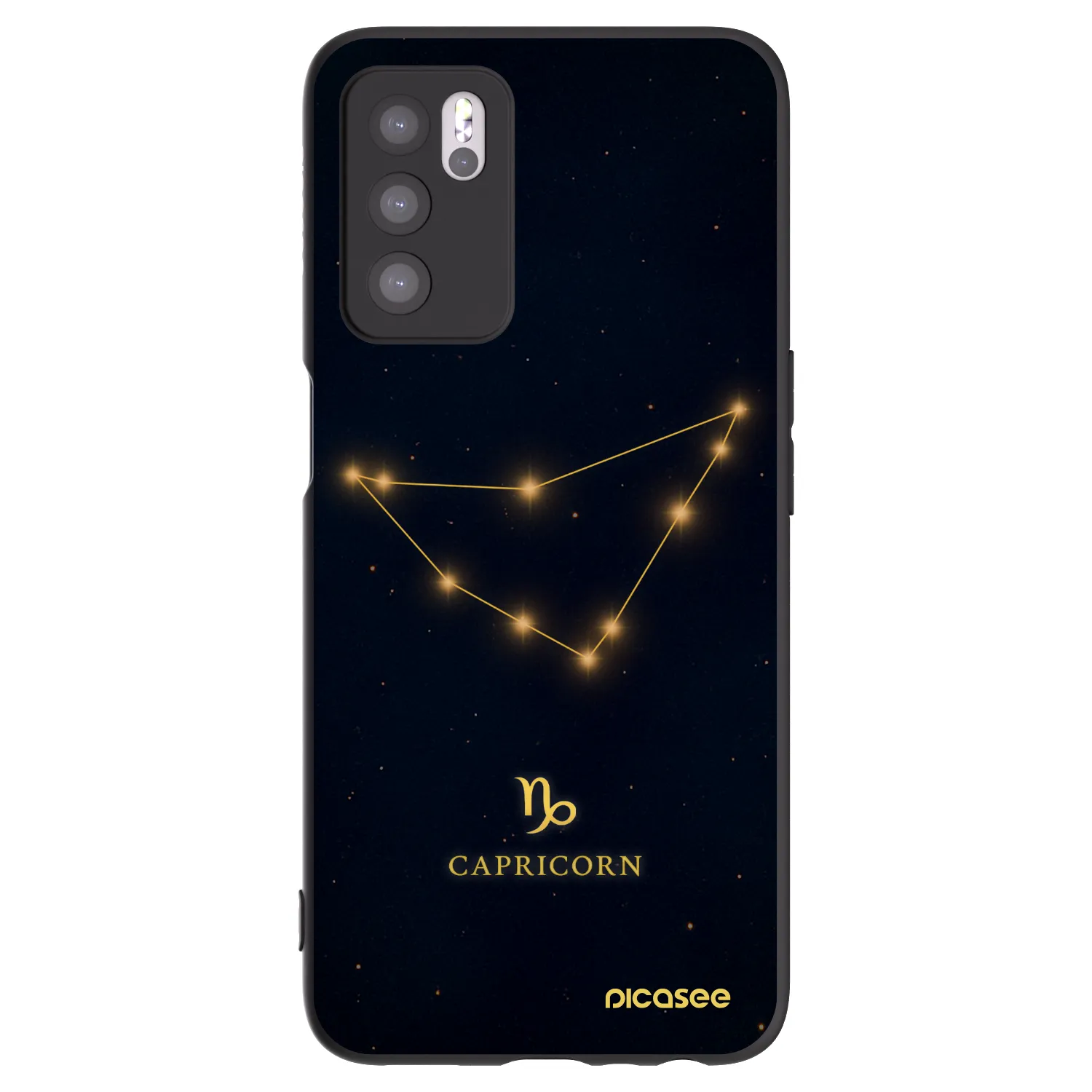 Picasee silikónový čierny obal pre OPPO A16s - CAPRICORN