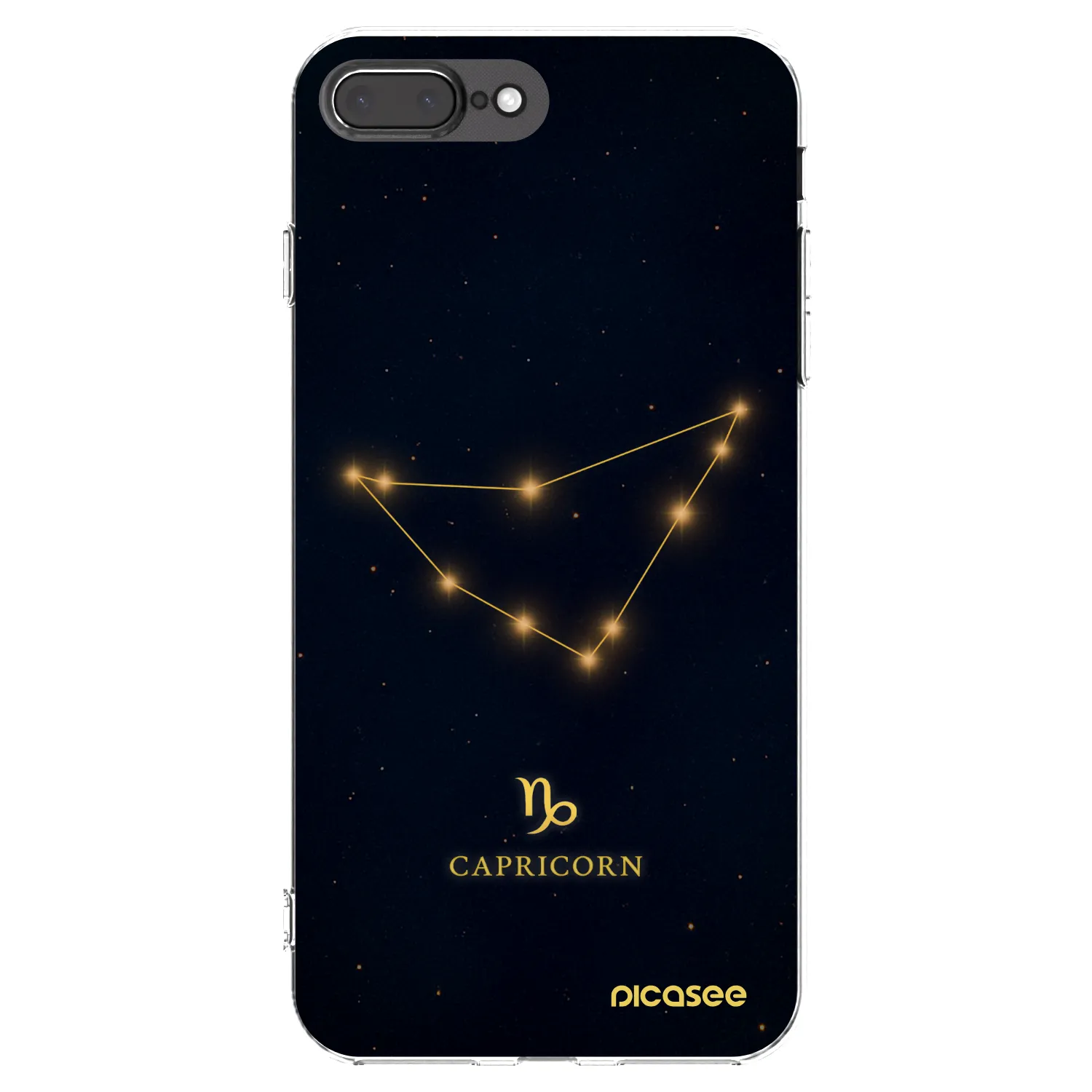 Picasee silikónový prehľadný obal pre Apple iPhone 8 Plus - CAPRICORN