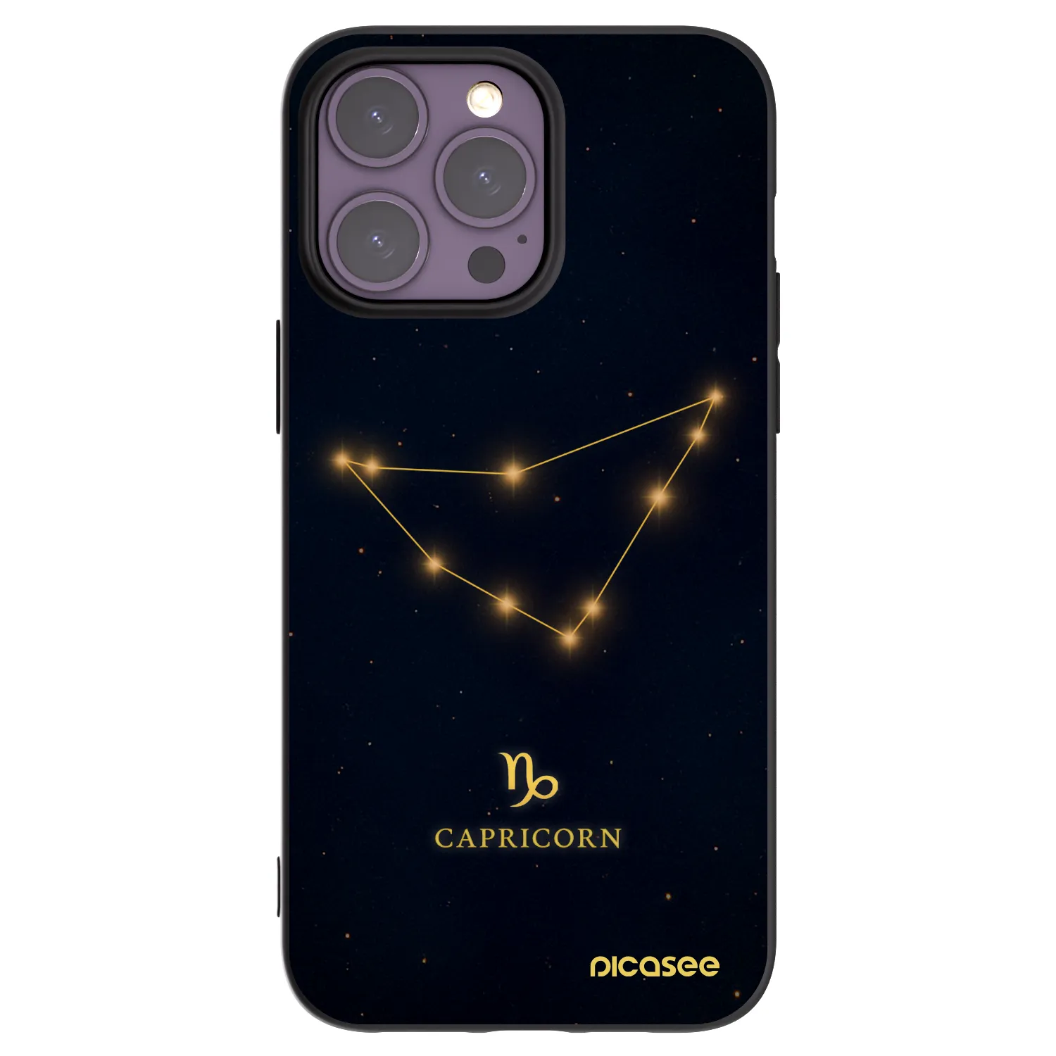 Picasee silikónový čierny obal pre Apple iPhone 14 Pro Max - CAPRICORN