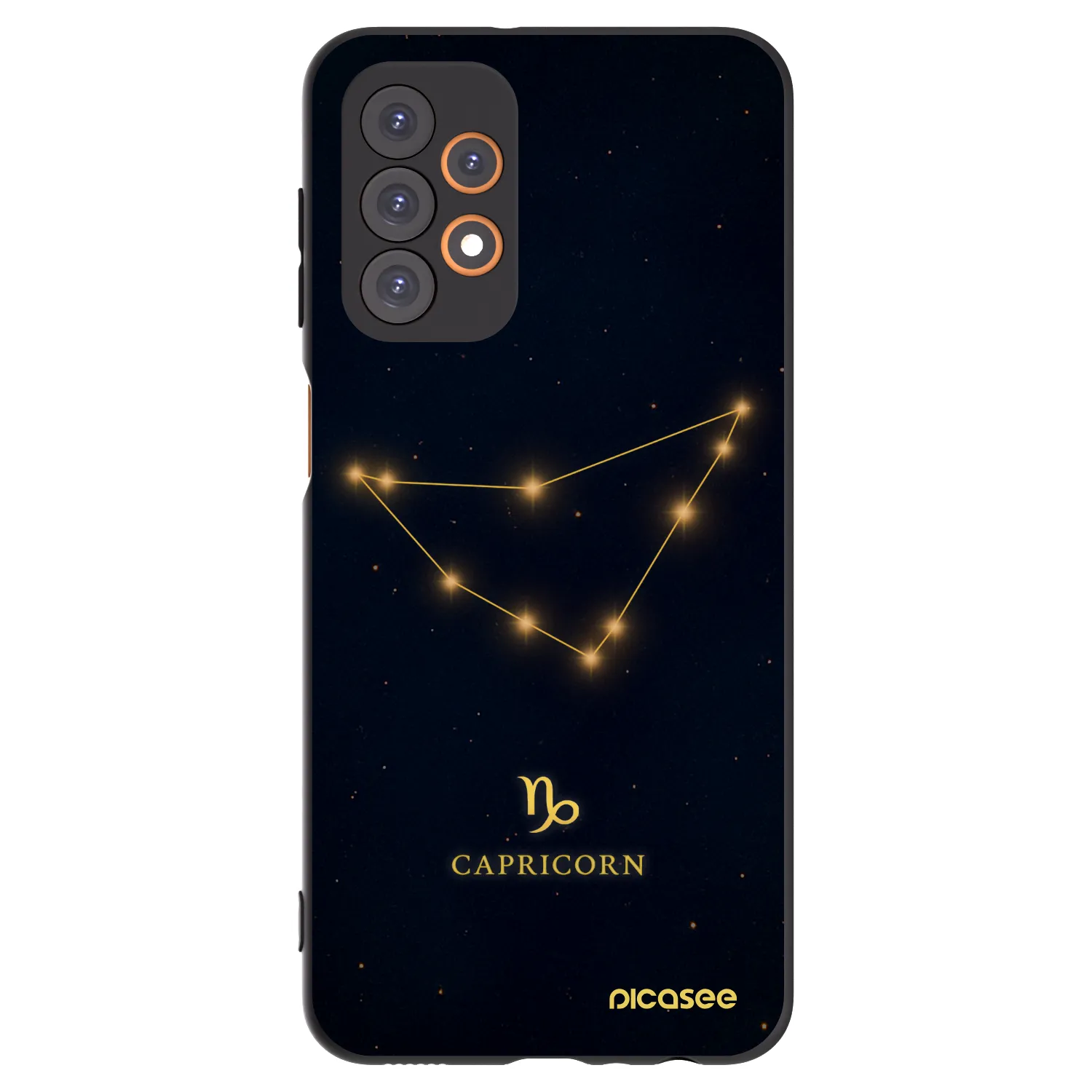 Picasee silikónový čierny obal pre Samsung Galaxy A23 A235F 4G - CAPRICORN