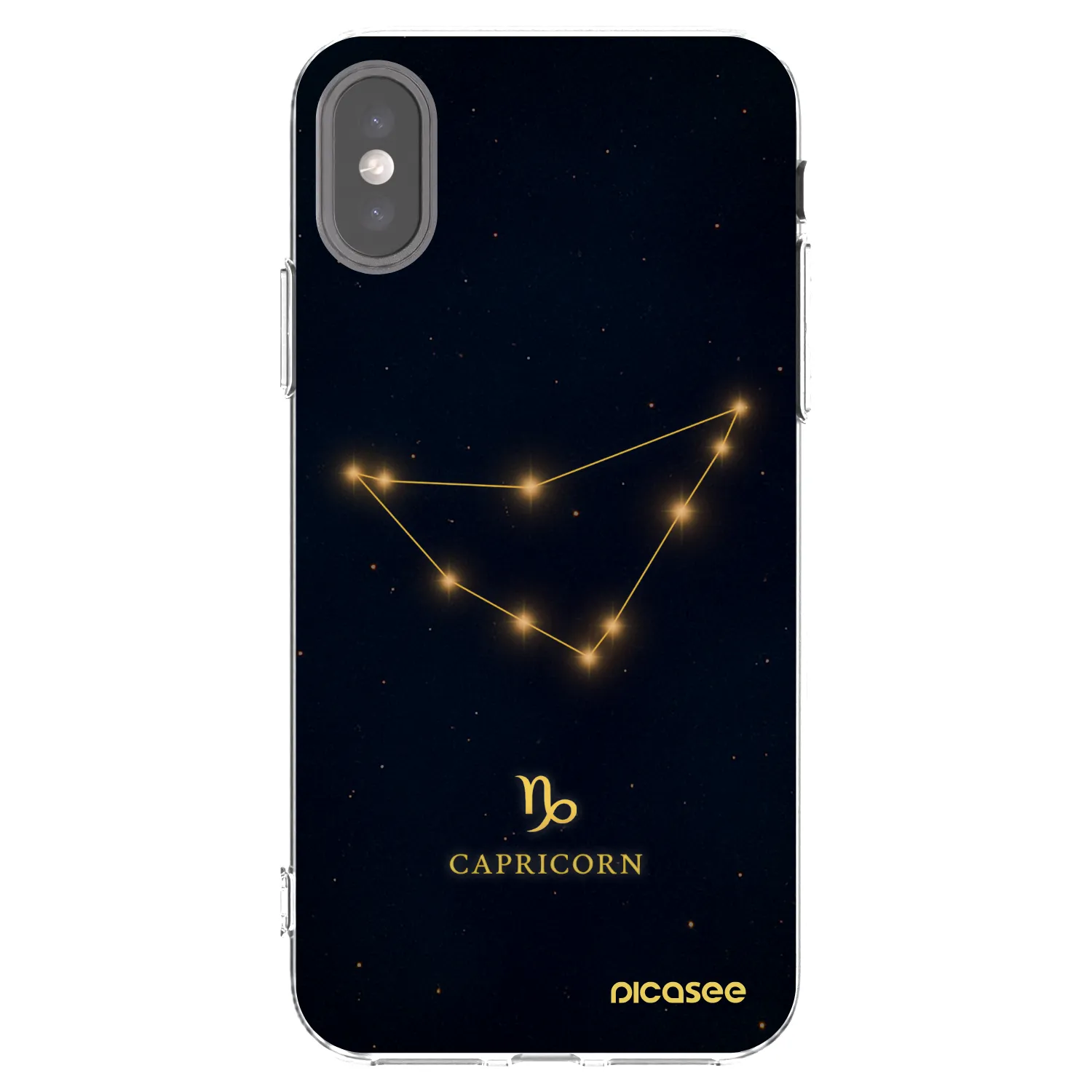 Picasee silikónový prehľadný obal pre Apple iPhone X/XS - CAPRICORN