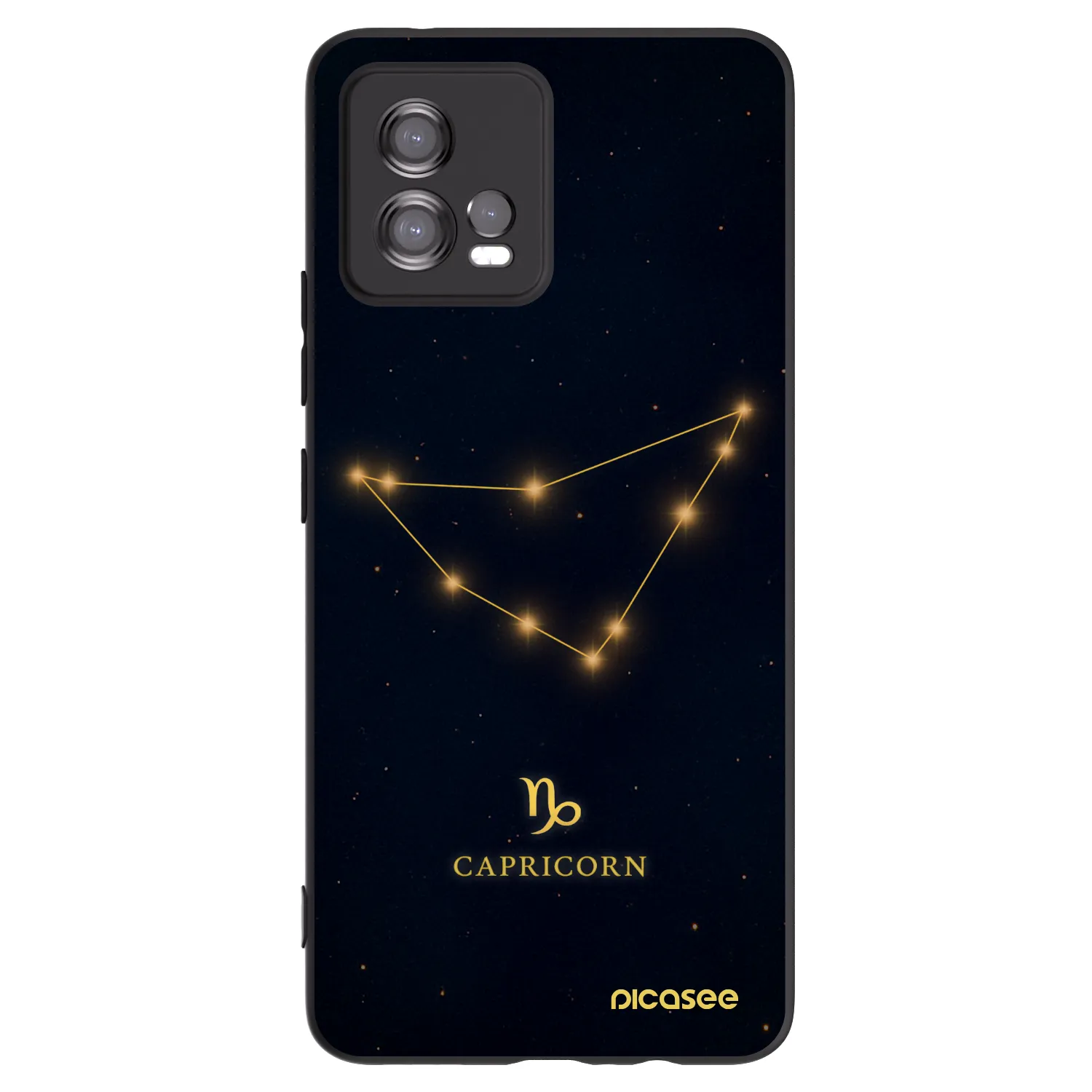 Picasee silikónový čierny obal pre Motorola Moto G72 - CAPRICORN