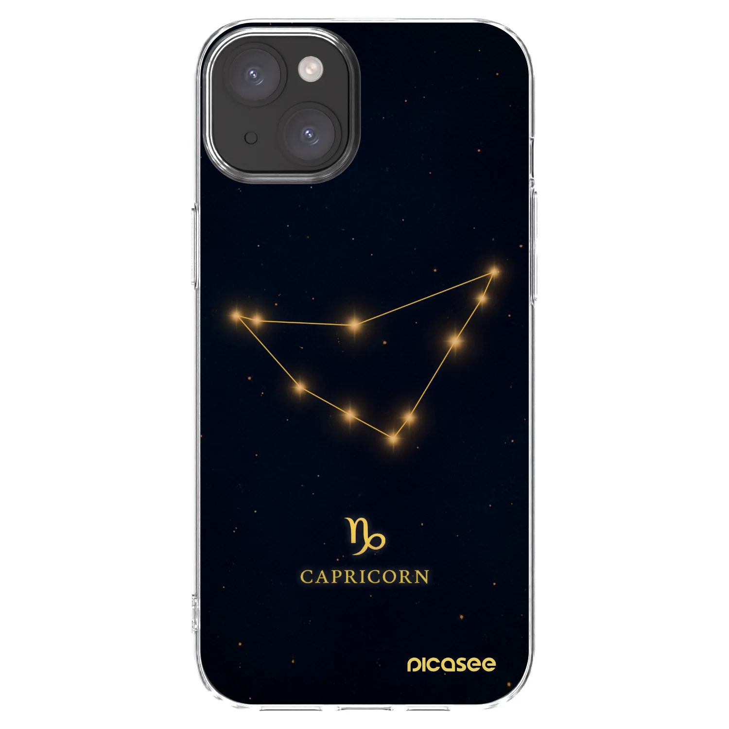 Picasee silikónový prehľadný obal pre Apple iPhone 15 Plus - CAPRICORN