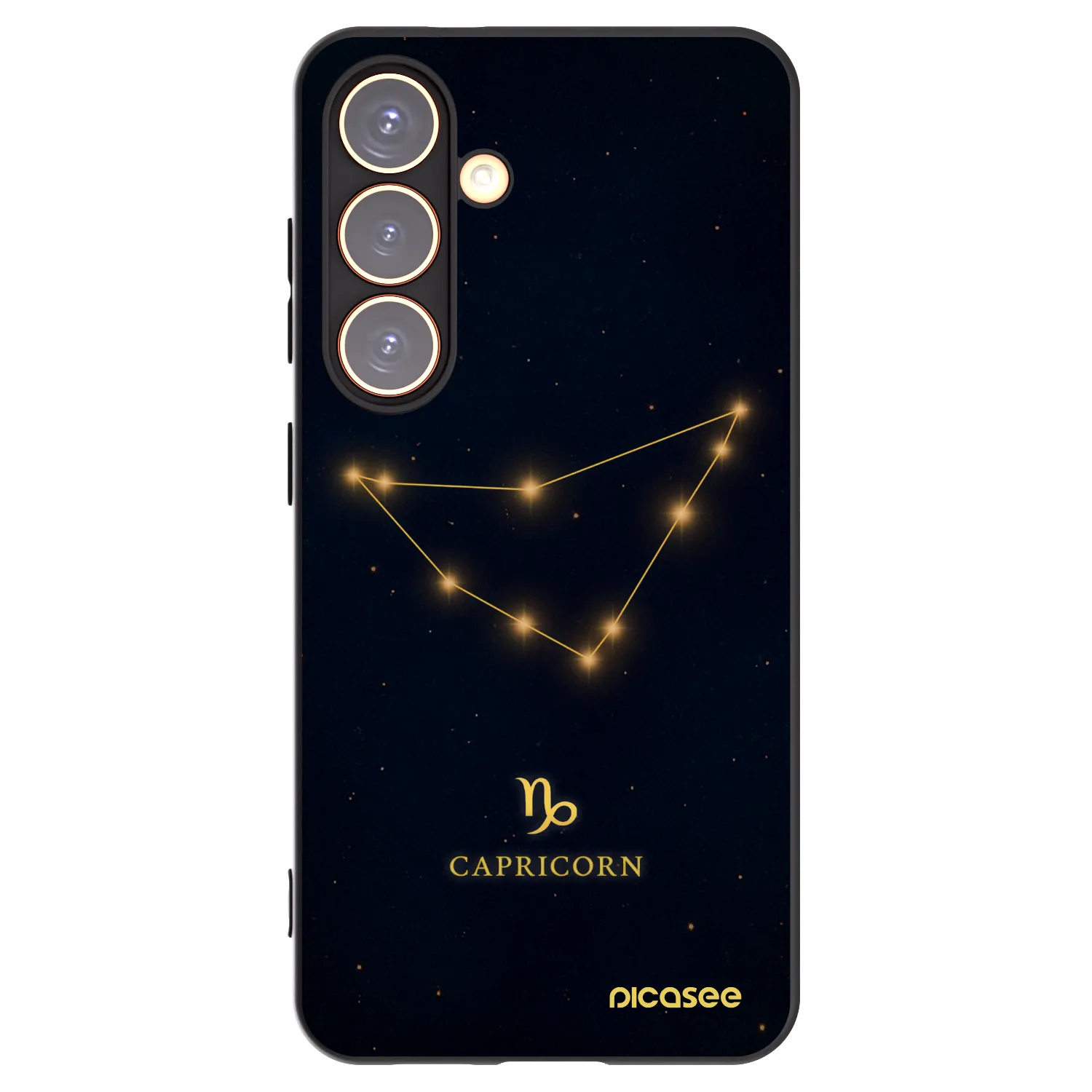 Picasee silikónový čierny obal pre Samsung Galaxy S24 S921B 5G - CAPRICORN