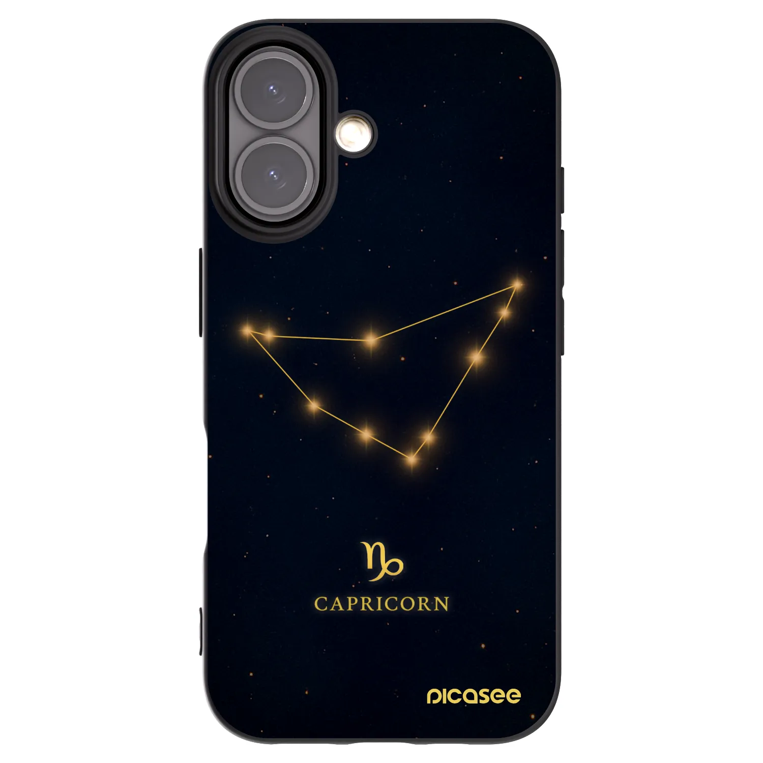 Picasee silikónový čierny obal pre Apple iPhone 16 - CAPRICORN