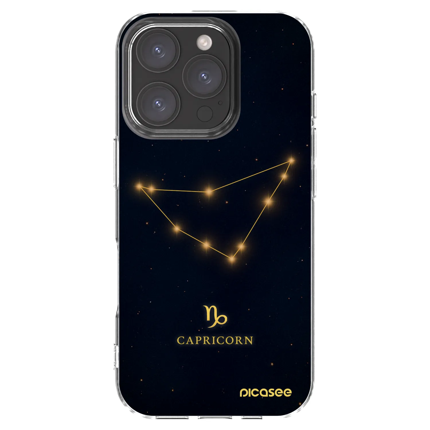 Picasee silikónový prehľadný obal pre Apple iPhone 16 Pro - CAPRICORN
