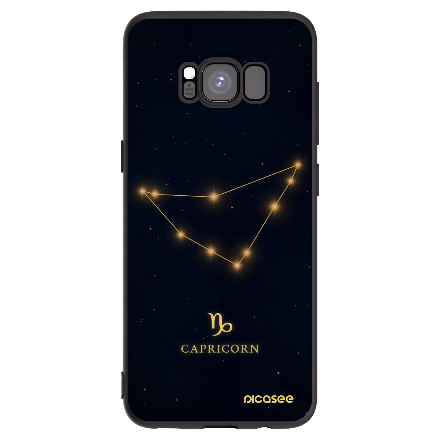 Picasee silikónový čierny obal pre Samsung Galaxy S8 G950F - CAPRICORN