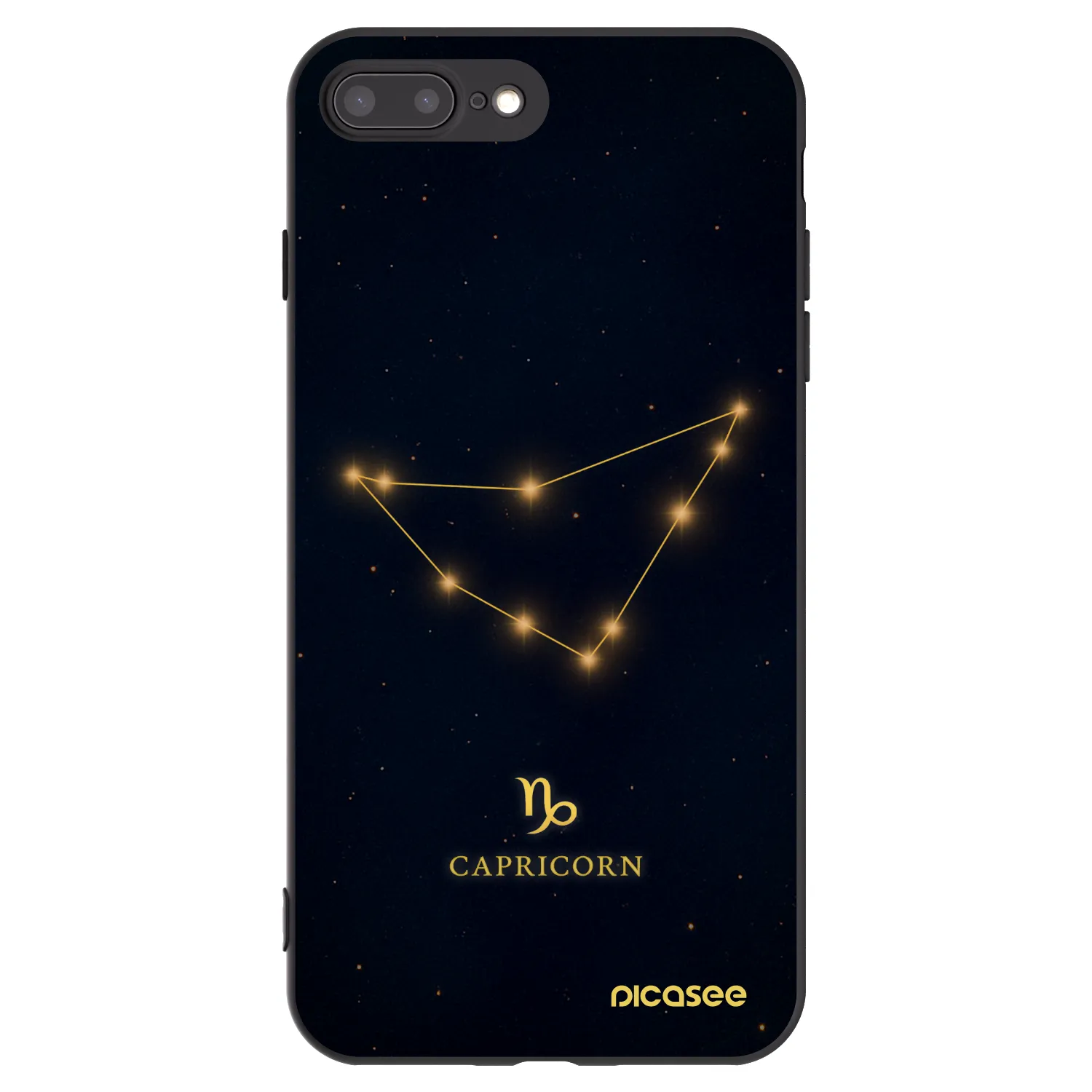 Picasee silikónový čierny obal pre Apple iPhone 8 Plus - CAPRICORN