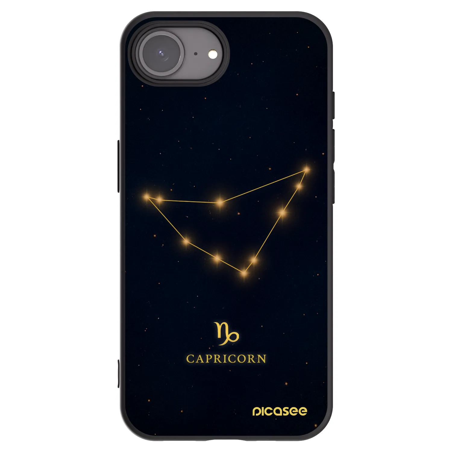 Picasee silikónový čierny obal pre Apple iPhone 16e - CAPRICORN