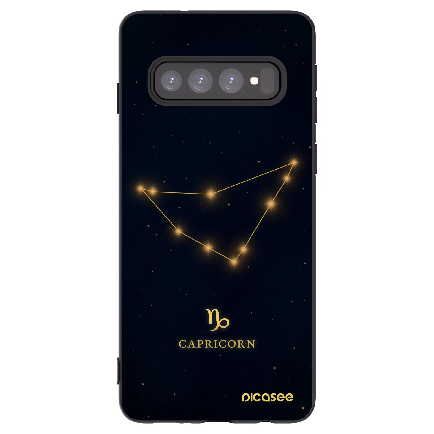 Picasee silikónový čierny obal pre Samsung Galaxy S10 G973 - CAPRICORN