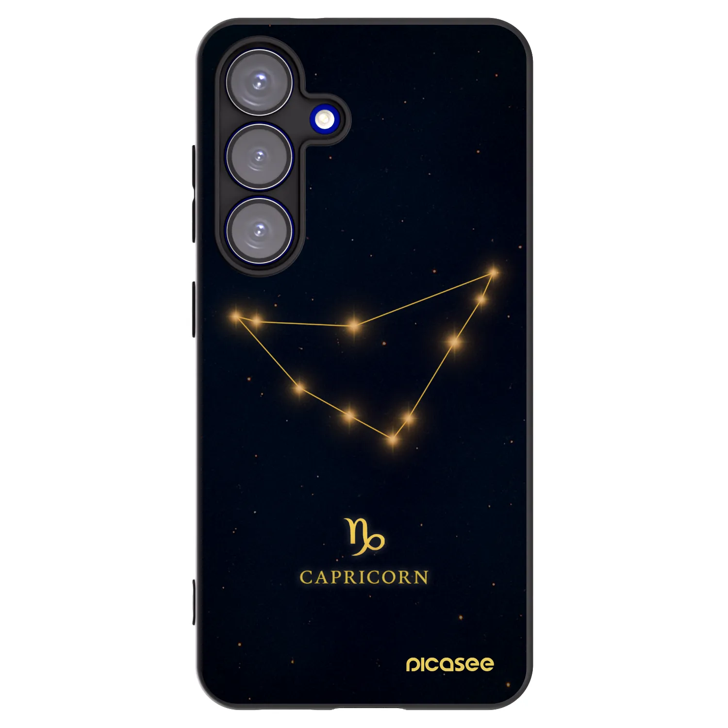 Picasee silikónový čierny obal pre Samsung Galaxy S25 5G - CAPRICORN