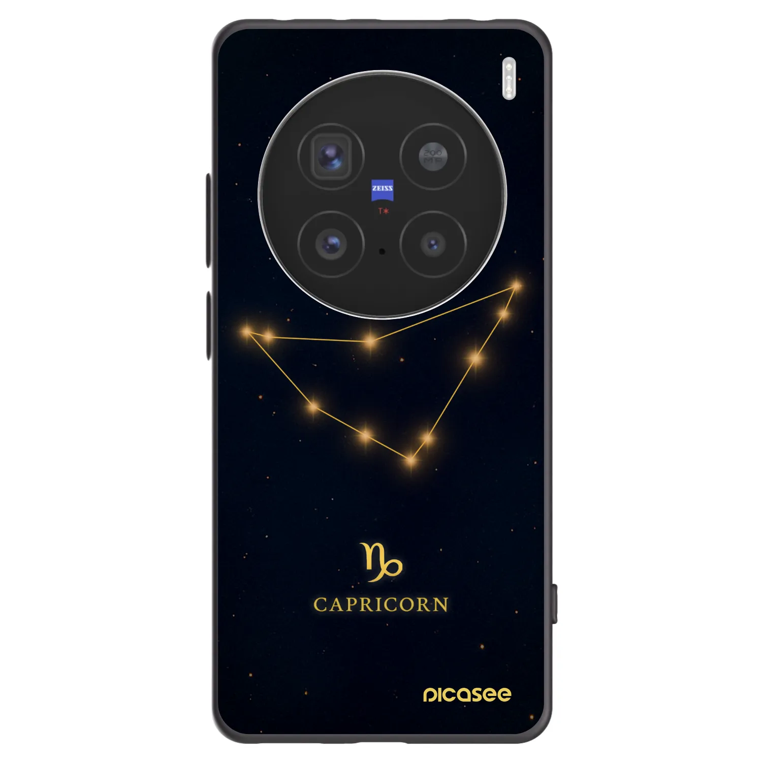 Picasee silikónový čierny obal pre Vivo X200 Pro - CAPRICORN