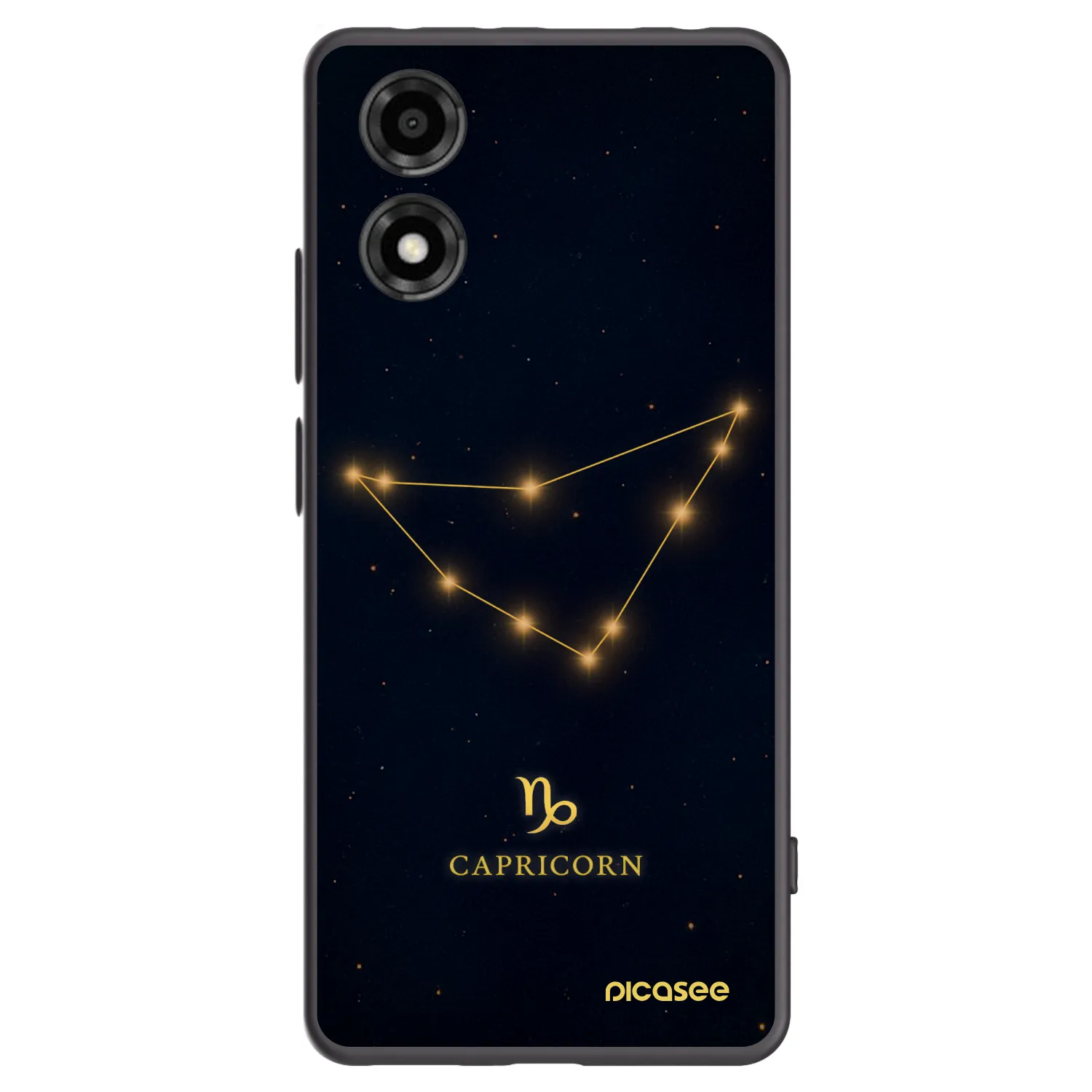 Picasee silikónový čierny obal pre Motorola Moto E14 - CAPRICORN