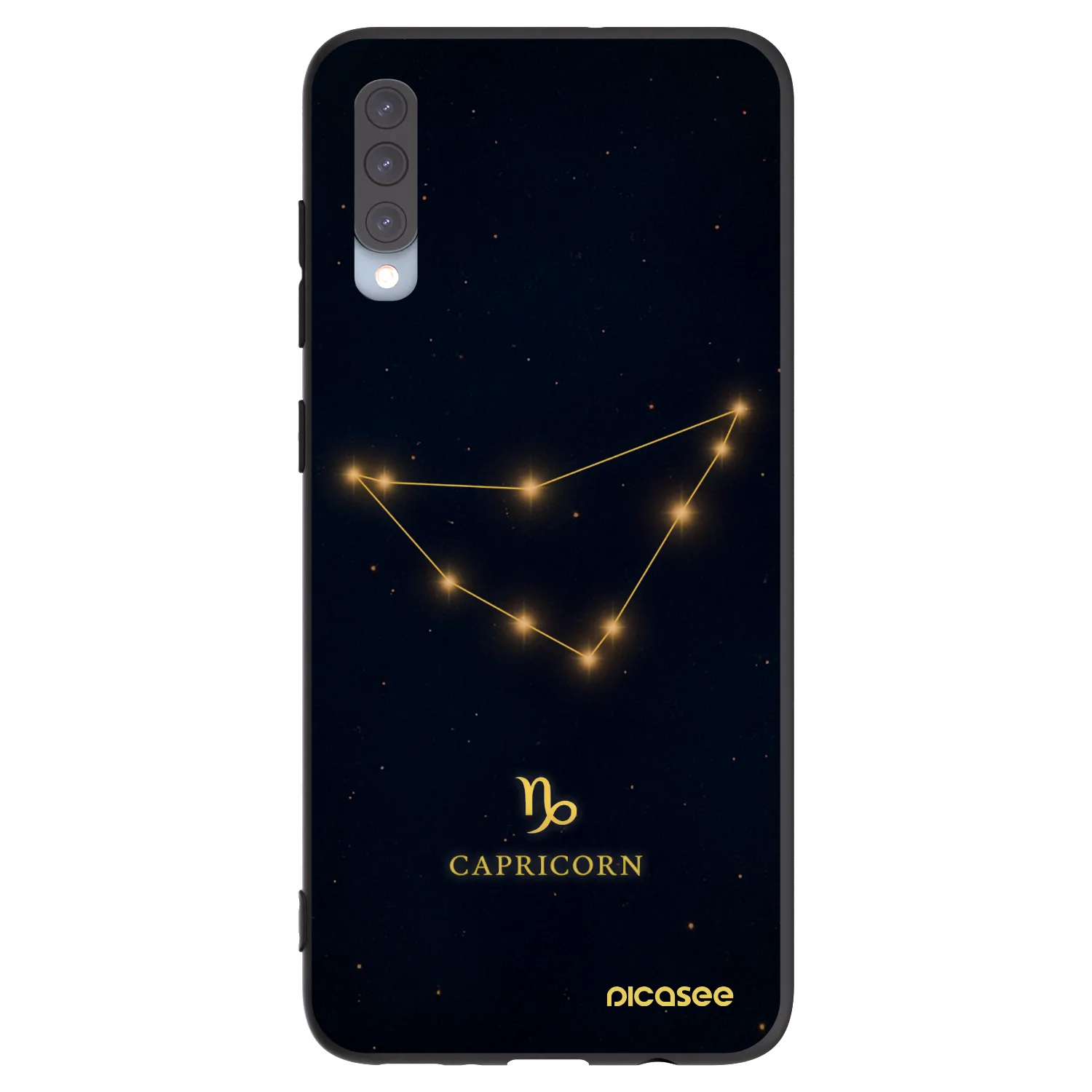 Picasee silikónový čierny obal pre Samsung Galaxy A70 A705F - CAPRICORN