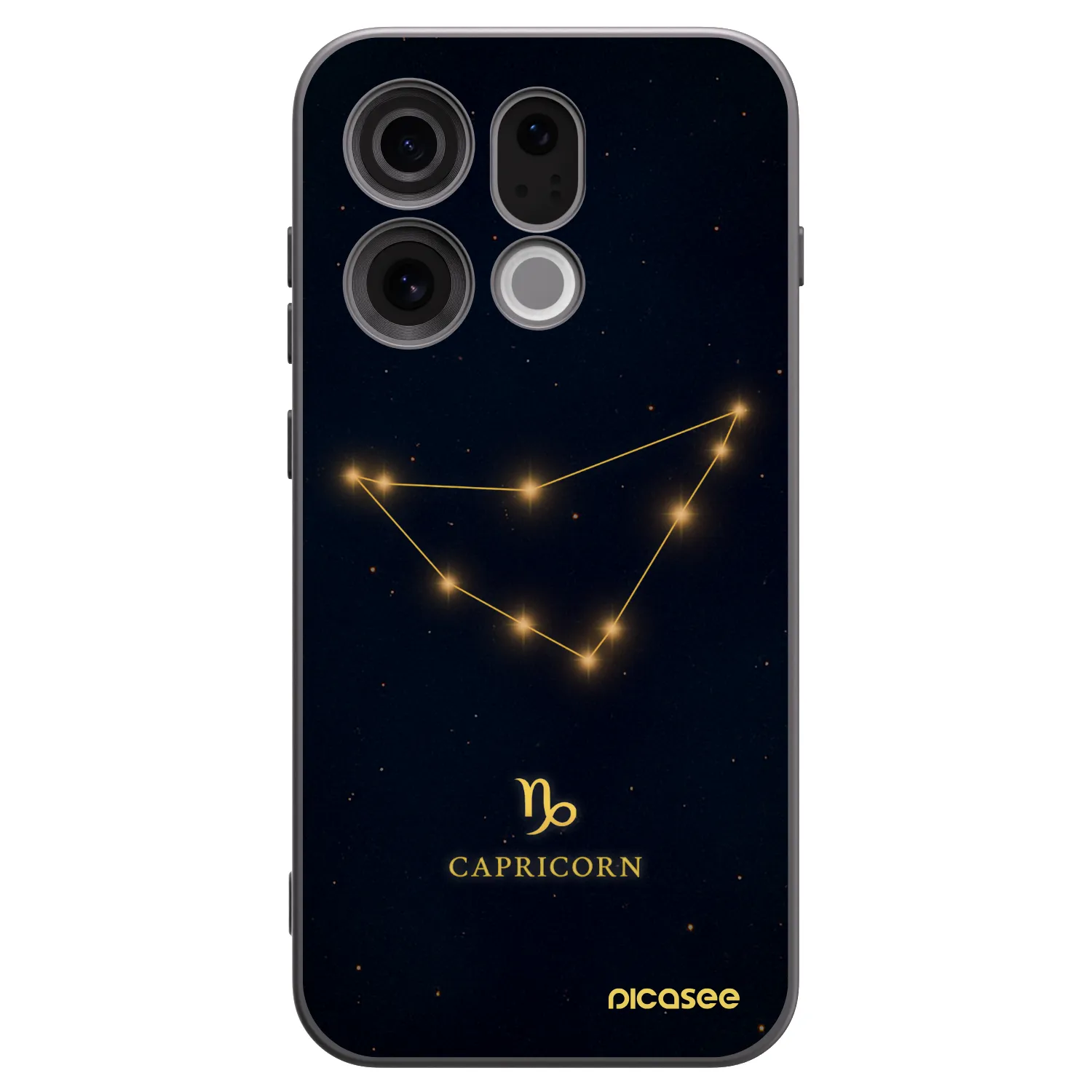 Picasee silikónový čierny obal pre OPPO Find X9 - CAPRICORN