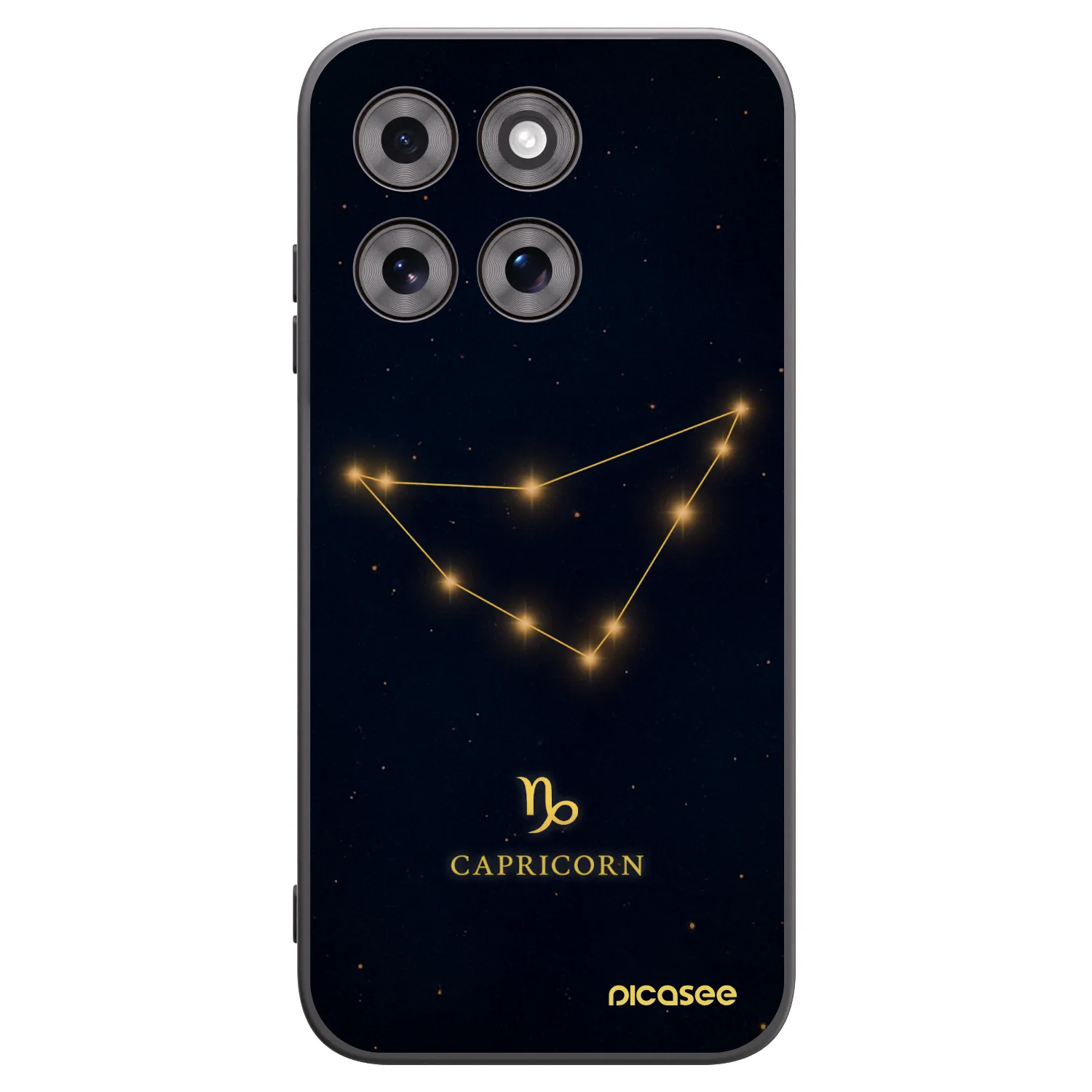 Picasee silikónový čierny obal pre Motorola Moto G77 - CAPRICORN